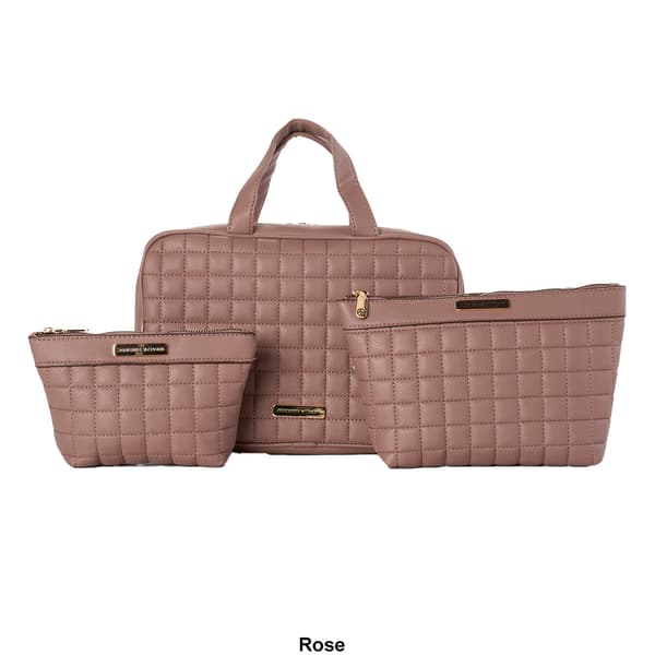 Adrienne Vittadini 3pc. Quilted Cosmetic Kit