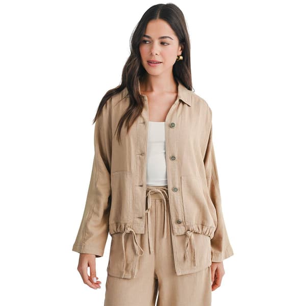 Womens CITY BLUES Cropped Dolman Sleeve Shirt Jacket - image 