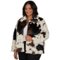 Plus Size Skye''s the Limit Wild Romance Cow Print Faux Fur Jacket - image 4