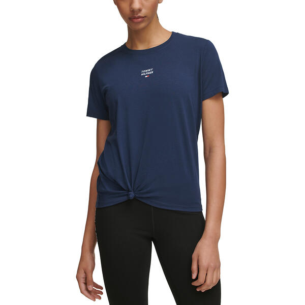 Womens Tommy Hilfiger Sport Small Logo Knot Front Top - image 