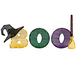 Northlight Seasonal 50in. LED Tinsel ''Boo'' Outdoor Decor