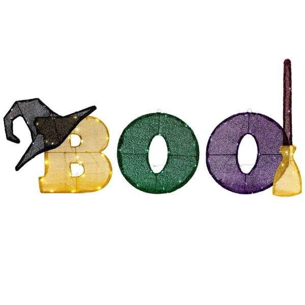 Northlight Seasonal 50in. LED Tinsel ''Boo'' Outdoor Decor