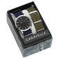 Mens Caravelle Blue & Olive Green Nylon Strap Watch - 43B160 - image 4