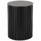 9th & Pike® Modern Black Wood Round Ribbed Accent Table - image 1