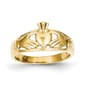 Gemstone Classics(tm) 14kt. Tapered Yellow Gold Claddagh Ring - image 1