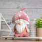 Northlight Seasonal Pink Floral Mushroom Gnome Figurine - image 2