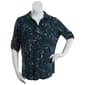 Plus Size Emily Daniels 3/4 Sleeve Dot Floral 2 Pocket Blouse - image 1