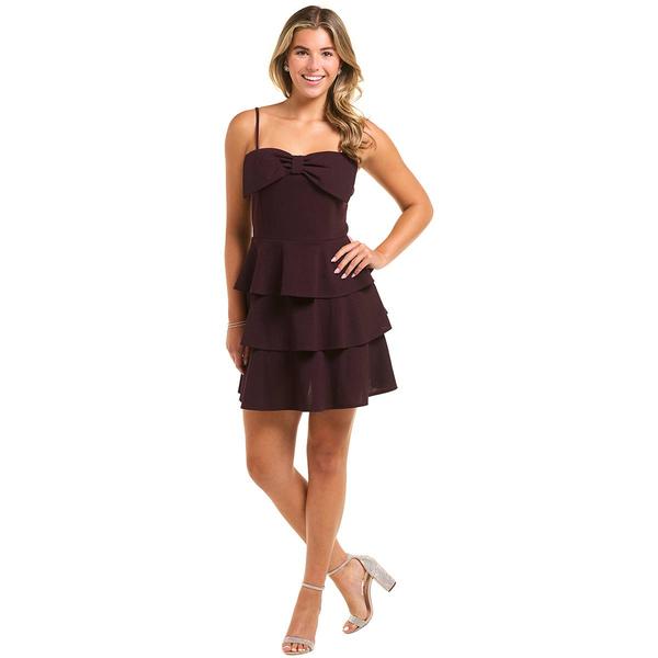 Juniors Emerald Sundae Bow Front Triple Tier Skater Dress