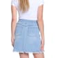 Womens Multiples Pull On 5-Pocket Fringe Hem Denim Skort - image 2