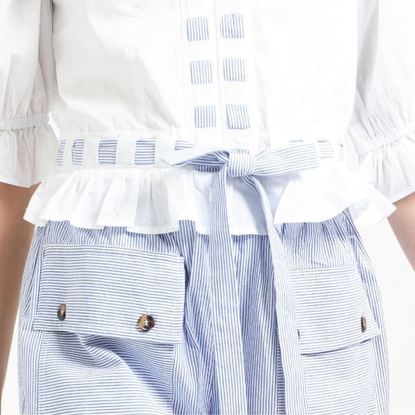 Womens MNK Seersucker Drawstring Shorts w/ Pockets
