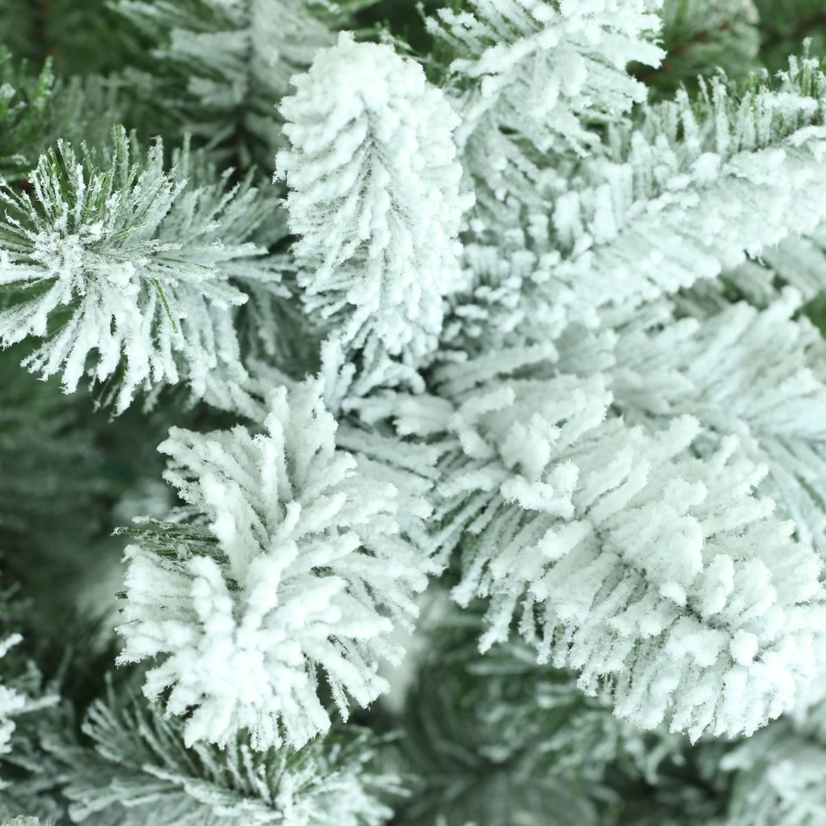 Puleo International 9ft. Non-Lit Flocked Virginia Pine Tree