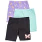 Girls (4-6x) BTween® 3pk. Solid & Butterfly Bike Shorts - image 2