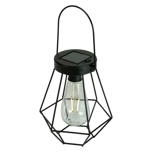 Northlight Seasonal 7.5in. Geometric Hanging Solar Lantern - image 