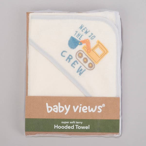 Baby Boy baby views&#40;R&#41; Construction Crew Hooded Towel - image 