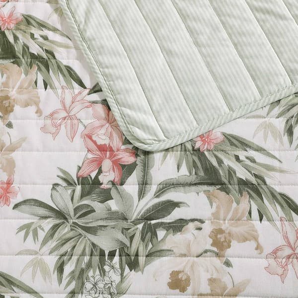Tommy Bahama Island Orchid Reversible Quilt Set
