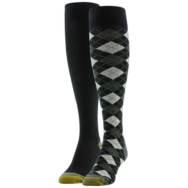 Womens Gold Toe 2pk. Pop Color Plaid Knee High Socks - image 
