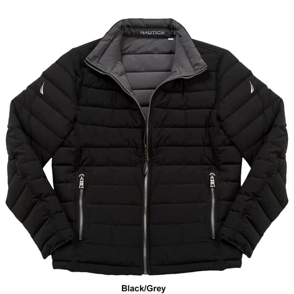 Mens Nautica Quilted Reversible Coat