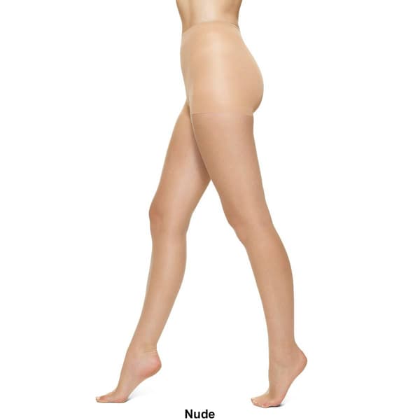 Womens HUE Glossy Control Top Sheer Tights