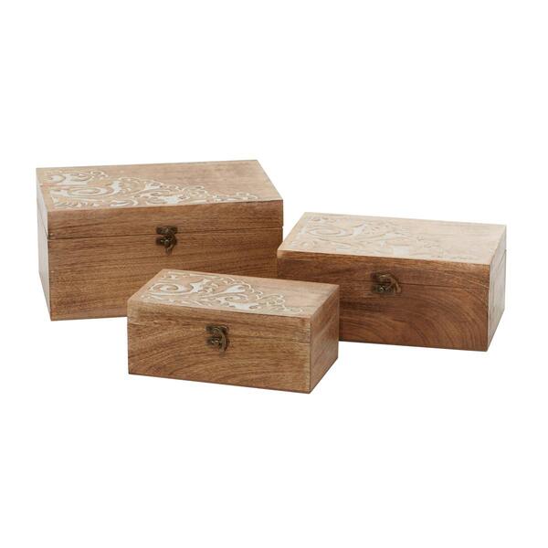9th & Pike&#40;R&#41; Rectangular Wooden Storage Boxes - Set of 3 - image 