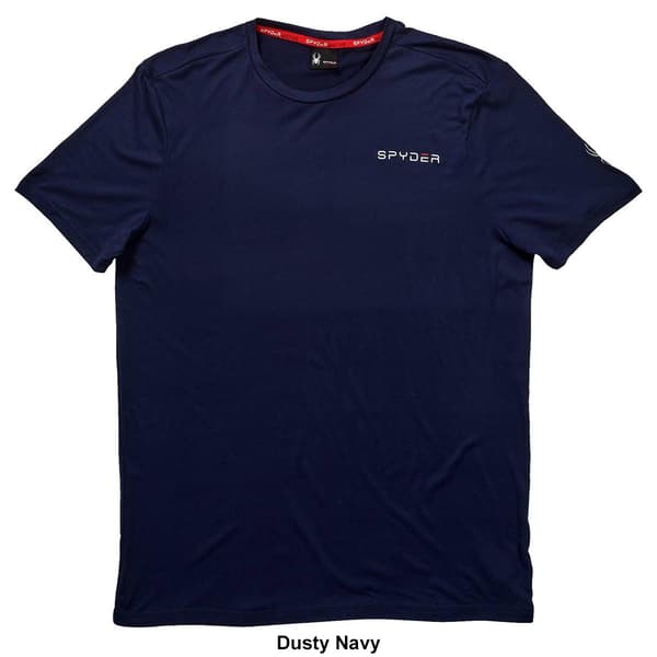 Mens Spyder Short Sleeve Solid Crew Neck Tee