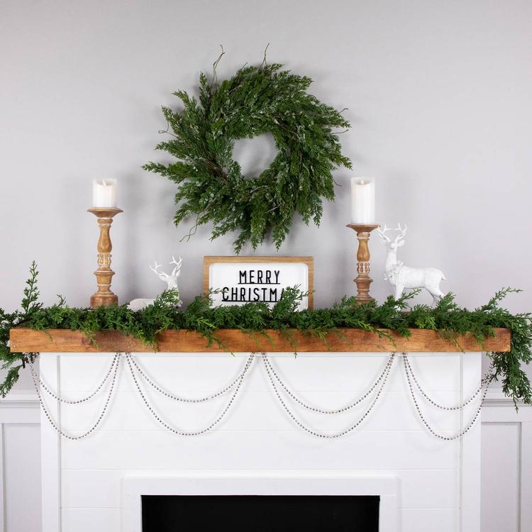 Northlight Seasonal Metallic Faceted Beaded Christmas Garland