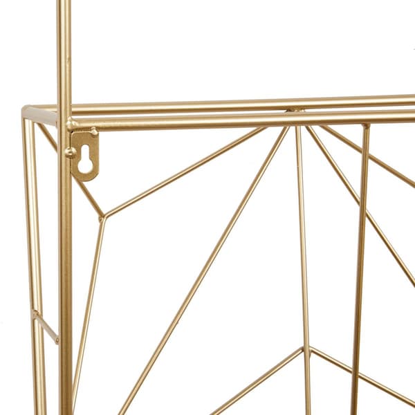 9th & Pike&#174; Geometric Gold Metal Wall Mail Organizer - Set of 2