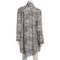 Plus Size Nine West Long Sleeve Leopard Notch Collar Nightshirt - image 3