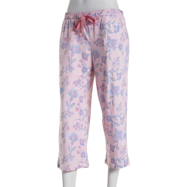 Womens Jaclyn Block Floral Lush Luxe Capri Pajama Pants - image 