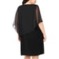 Plus Size MSK Beaded Asymmetric Capelet Shift Dress - image 2