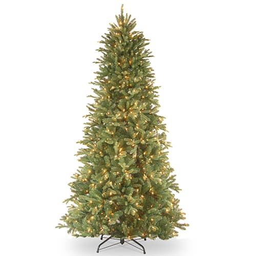 National Tree 7.5ft. Tiffany Fir Tree w/ Clear Lights - image 
