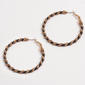 Ashley Cooper(tm) Gold-Tone Cord & Faux Suede Hoop Earrings - image 1