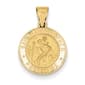 Unisex Gold Classics&#40;tm&#41; 14kt. Saint Christopher Medal Pendant - image 1