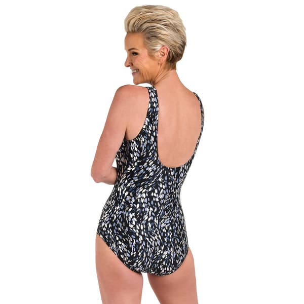 Womens Maxine Shimmer Hi Neck Maillot One Piece Swimsuit