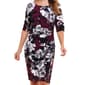 Womens Connected Apparel Elbow Sleeve Floral Sheath Dress - image 6