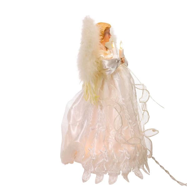 Kurt Adler 12in 10-Light Ivory Angel Treetop