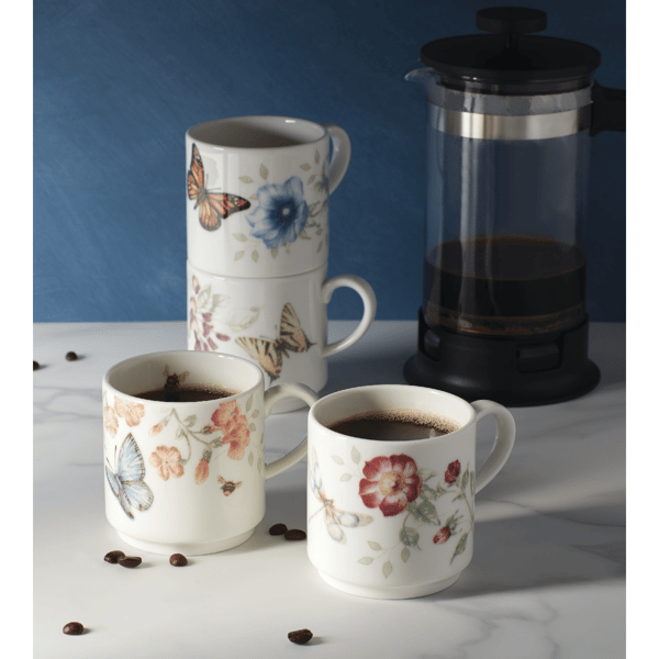 Lenox® Butterfly Meadow® Stacking Mugs - Set of 4