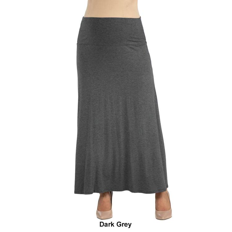 Plus Size 24/7 Comfort Apparel Maxi Maternity Skirt