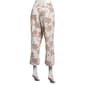 Womens da-sh Drawstring Tropical Palm Tree Linen Capris - image 2