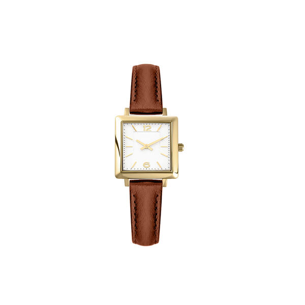Womens Gold-Tone Square Dial Quartz Watch - 14894G-07-B16 - image 