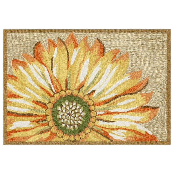 Liora Manne Frontporch Sunflower Rectangular Accent Rug