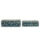 9th &amp; Pike® Shell Mosaic Patterned Wood Boxes - Set of 2 - image 3
