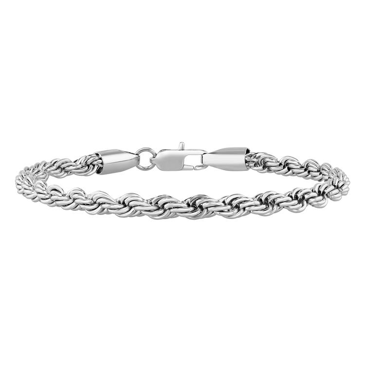 Mens Gentlemens Classics(tm) Stainless Steel Rope Bracelet