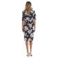 Womens Connected Elbow Sleeve Floral Side Ruch Wrap Dress - image 2