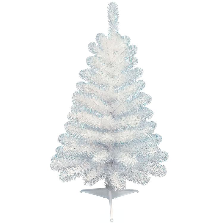 Puleo International 3ft. White Tinsel Christmas Tree