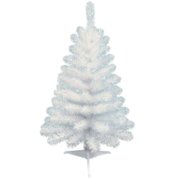 Puleo International 3ft. White Tinsel Christmas Tree - image 