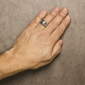 Mens Haus of Brilliance Enhanced Black & White Diamond Band Ring - image 5