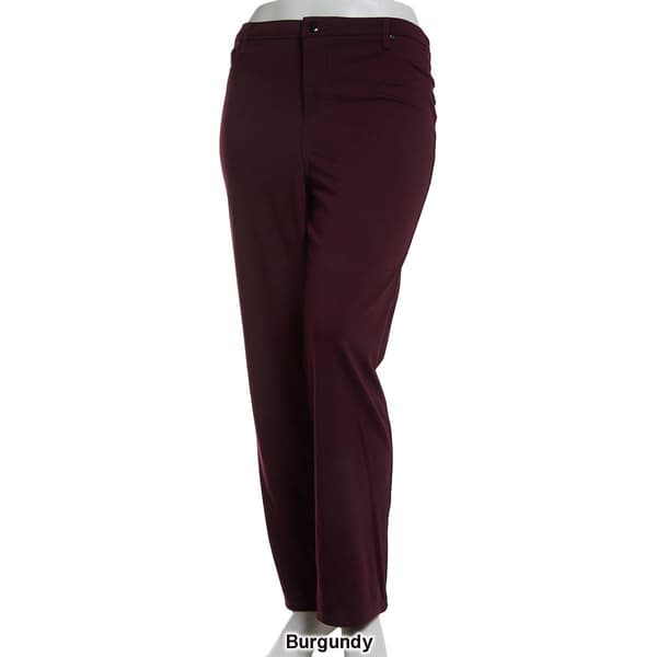 Plus Size da-sh Solid Ponte 5 Pocket Jeggings