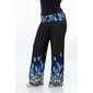 Plus Size White Mark Printed Palazzo Pants-Peacock - image 3