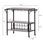 South Shore Munich Weathered Oak Bar Cart w/Wine Rack - image 7