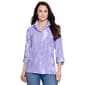 Womens Ali Miles Stripe and Dot Button Front Blouse - image 1
